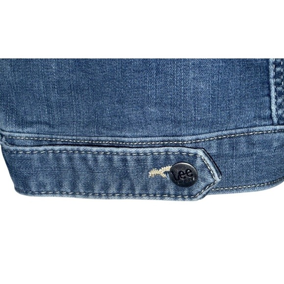 Lee Riders Women's Denim Jean Jacket Medium-Dark Wash Button Front Stretch XL - Picture 7 of 9